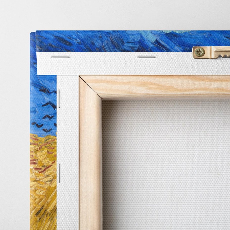 Obraz na płótnie 80x80 - "Wheatfield with Crows" (1890) Vincent van Gogh - Reprodukcja - reprodukcja, obraz na płótnie