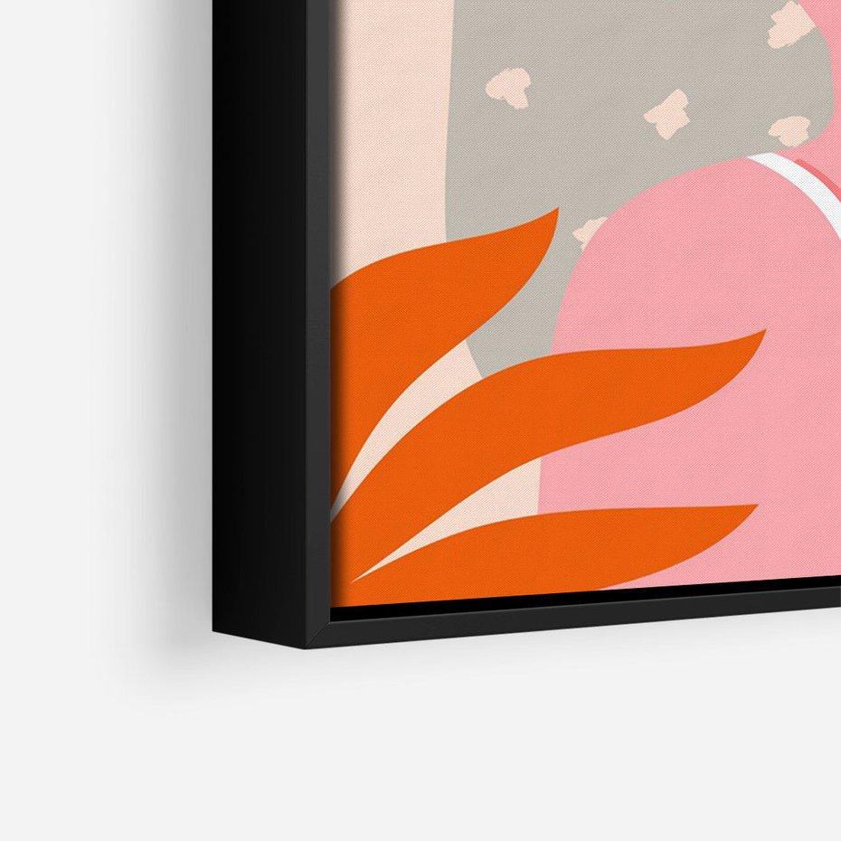 Obraz w ramie 70x100 - Kobieca Esencja - nowoczesny plakat, styl retro - rama czarna