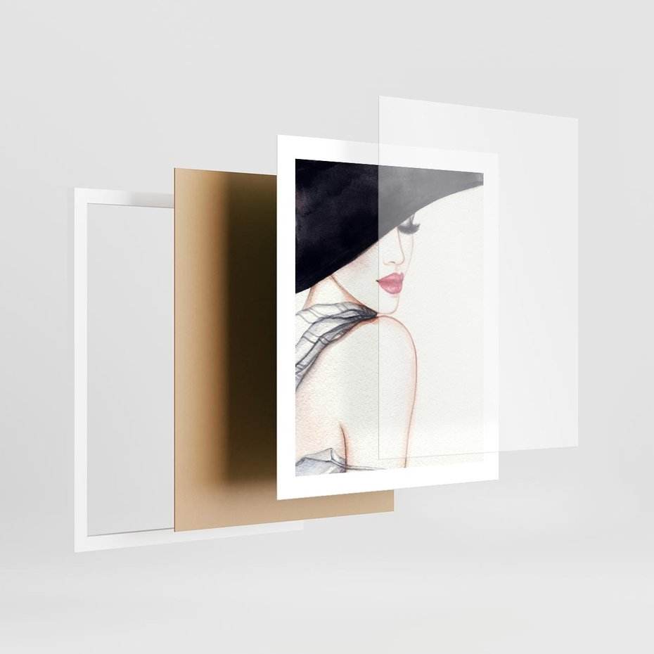 Plakat w ramie 40x50 - Stylowa Ekspresja - kobieta, moda - rama biała