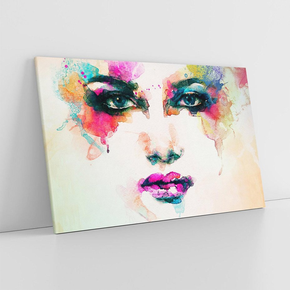 Obraz na płótnie 120x80 - Eteryczna Głębia Dusz - portret twarz kobiety, wyraziste oczy