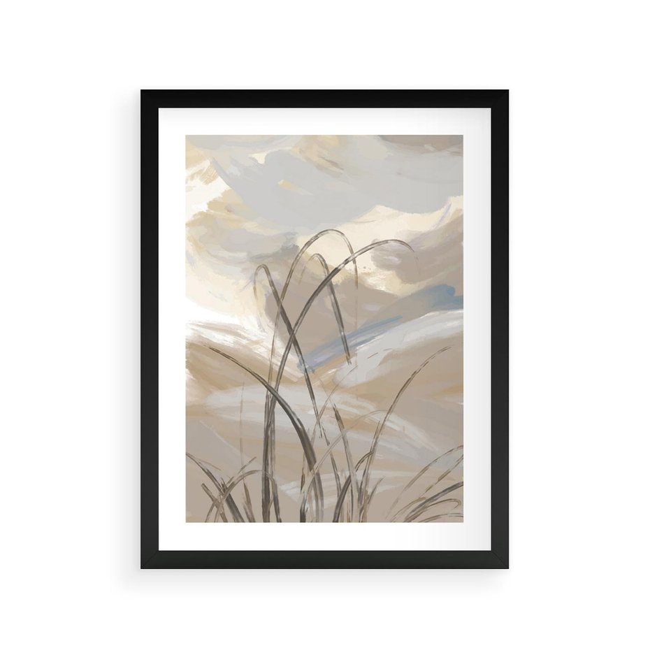 Plakat w ramie 30x40 - Nowoczesne Odbicia - akwarela, obraz - rama czarna