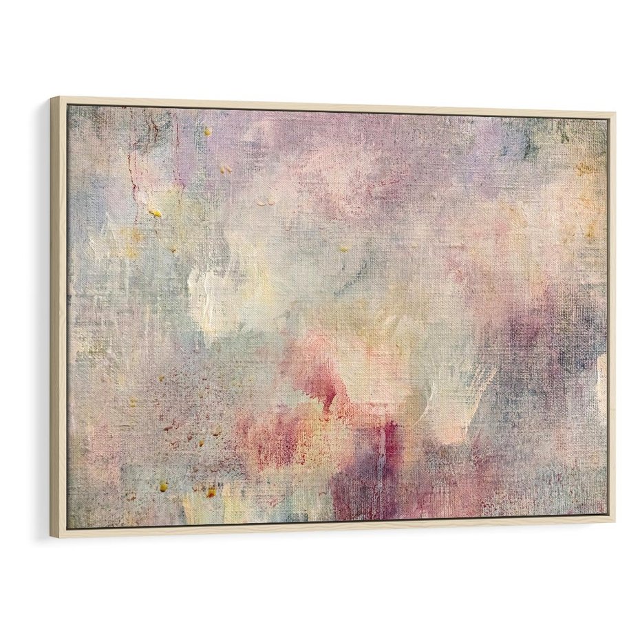 Obraz w ramie 70x50 - Miękka Melodia Pasteli - olejne płótno, pastelowe kolory - rama drewno