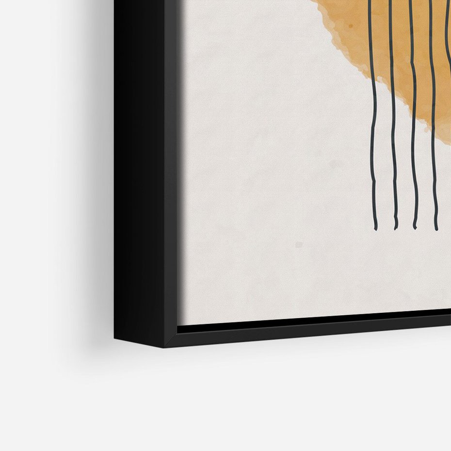 Obraz w ramie 70x100 - Taniec Emocji - abstrakcyjne akwarelowe plamy, nieregularne kreski - rama czarna