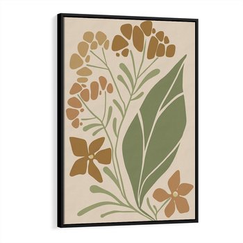 Obraz w ramie 50x70 - Subtelność Utajona - nowoczesny plakat, roślinność - rama czarna
