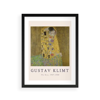 Plakat w ramie 40x50 - Sztuka Klimta - gustav klimt, pocałunek - rama czarna