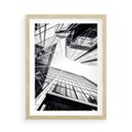 Plakat w ramie 50x70 - Wznoszący się Wysoko - architektura, wysoki wieżowiec - rama drewno