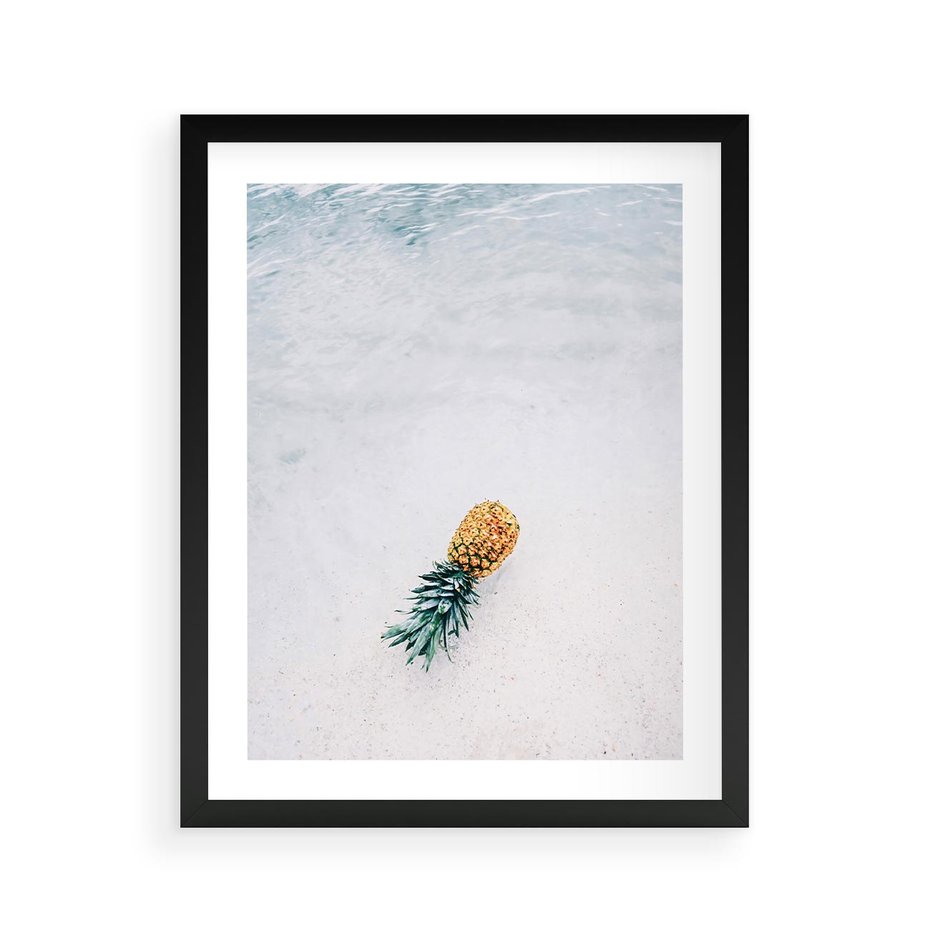 Plakat w ramie 40x50 - Smak Tropików - morze, plaża - rama czarna