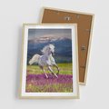 Plakat w ramie 50x70 - Koń Góry: Spotkanie z Wielką Przyrodą - koń, góry - rama drewno