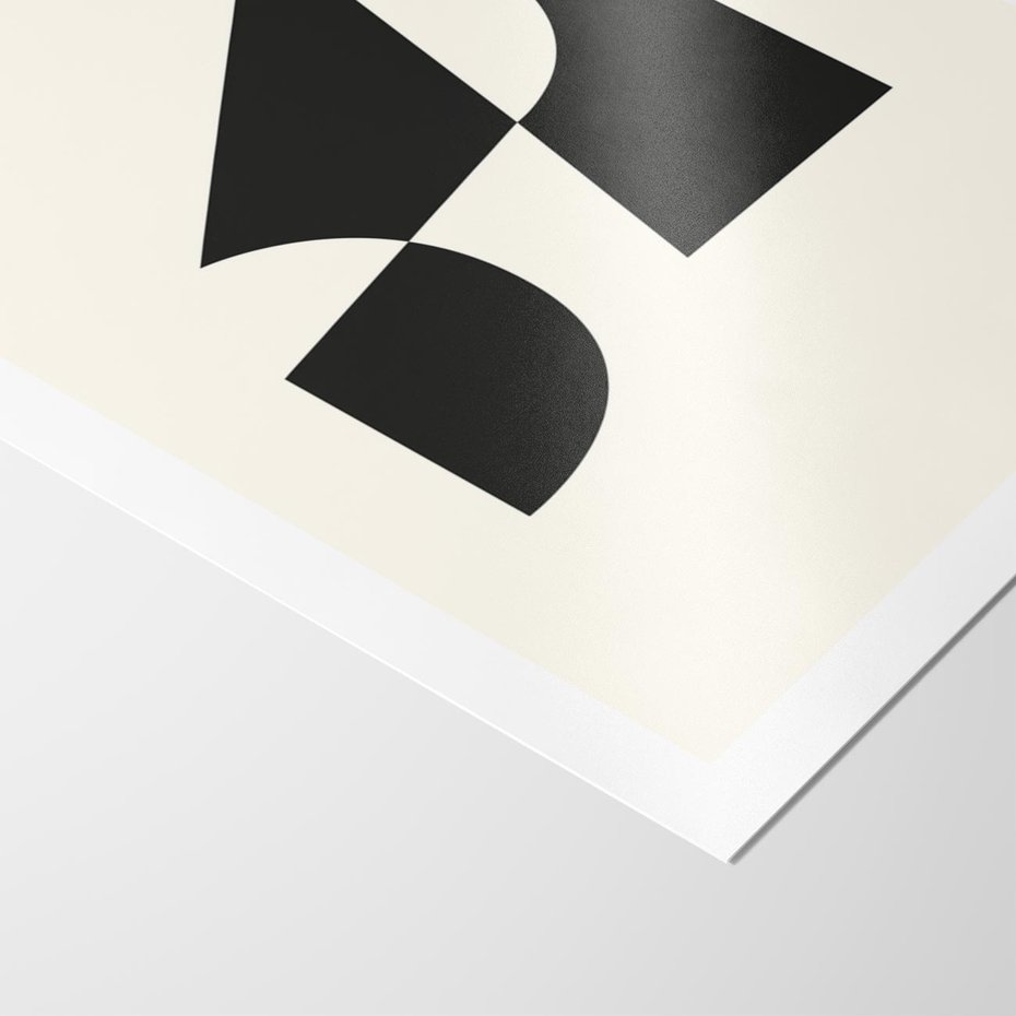 Plakat bez ramy 50x70 - Rozświetlony Cień - abstrakcyjna sztuka, geometria