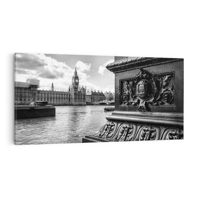 Obraz na płótnie 100x50 - Pejzaż kruchości i siły - Londyn, Tamiza