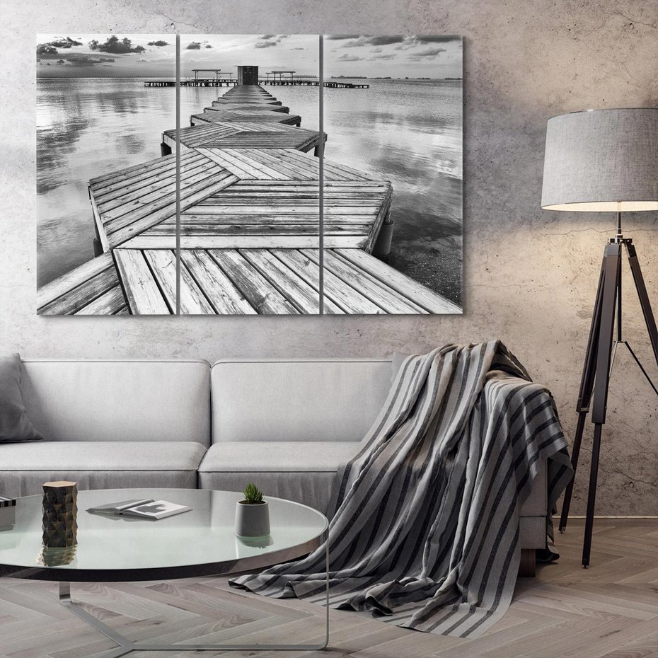 Obraz na płótnie 120x80 - Pomost nad Morzem - pomost, morze