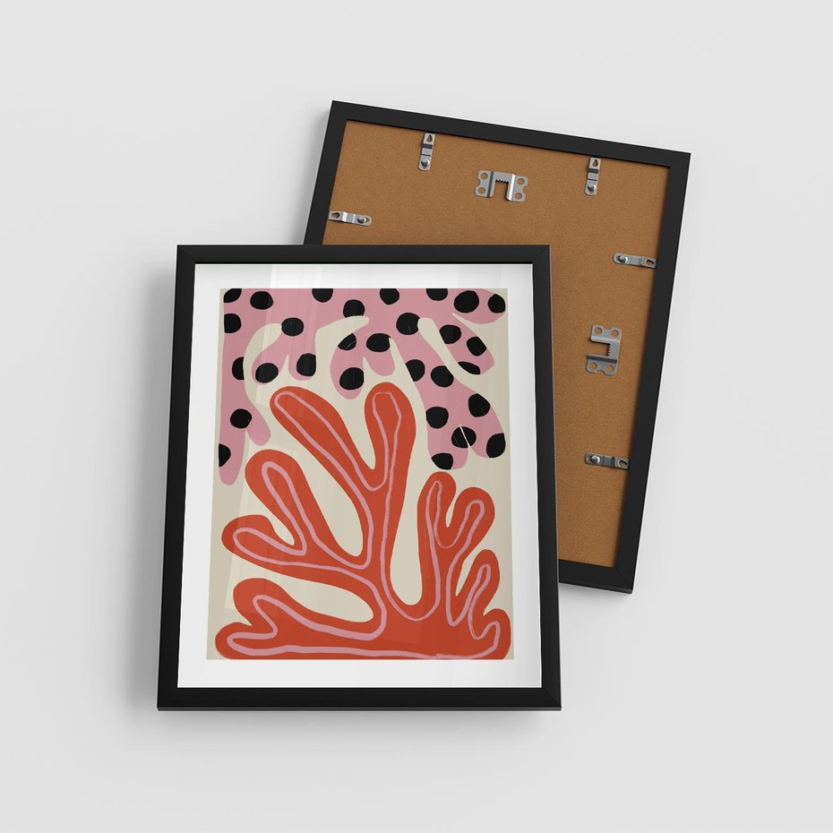 Plakat w ramie 40x50 - Księga Pastelowych Impulsów - abstrakcyjny obraz, plakat - rama czarna