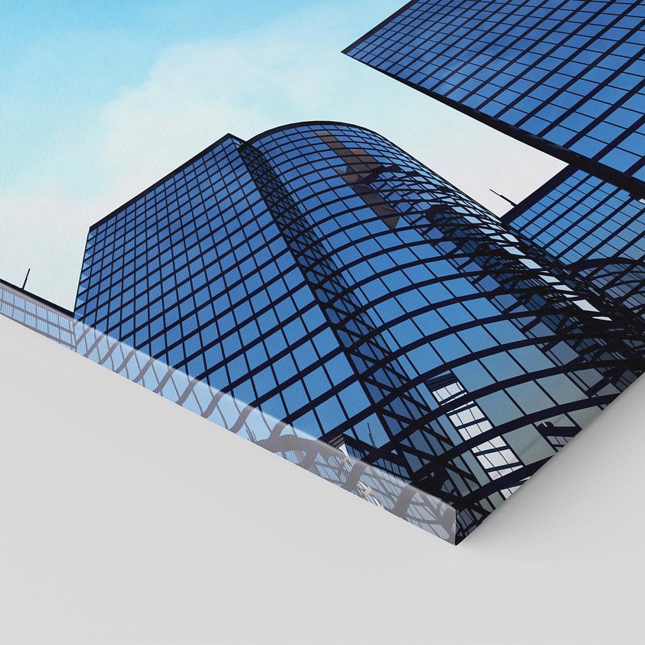 Obraz na płótnie 50x70 - Miasto o niezwykłym widoku - latające samoloty - miasto, samolot