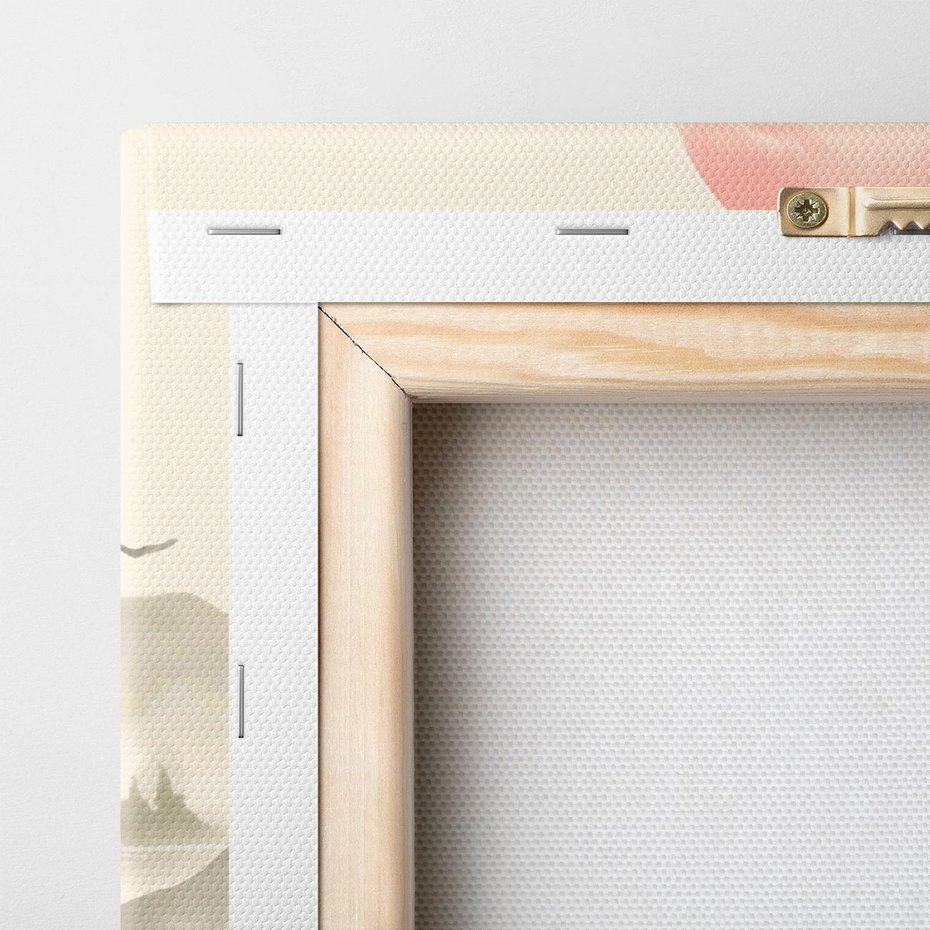 Obraz na płótnie 140x70 - Przyroda Japonii - japońska akwarela, góry