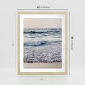 Plakat w ramie 40x50 - Malowniczy Nadmorski Krajobraz - morze, fale - rama drewno