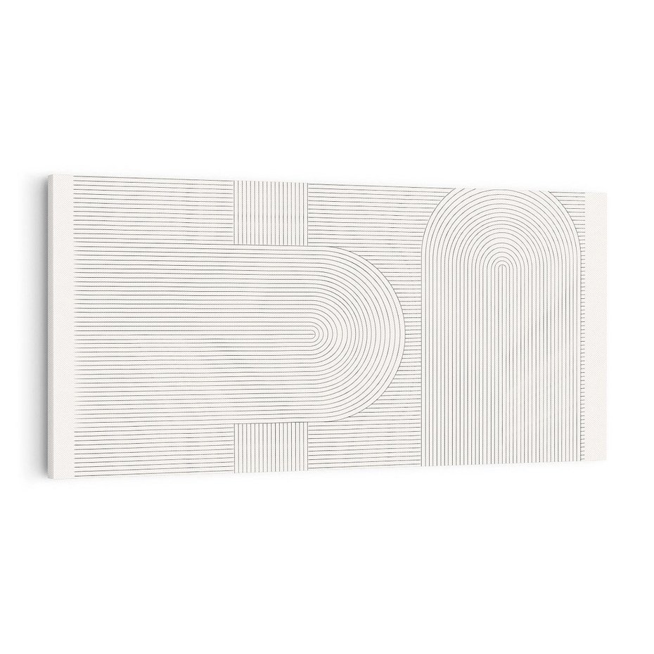 Obraz na płótnie 140x70 - Geometryczna Elegancja Mid Century - mid century, minimalizm