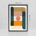 Plakat w ramie 50x70 - Geometryczna Ekspresja - geometria, plakat - rama czarna