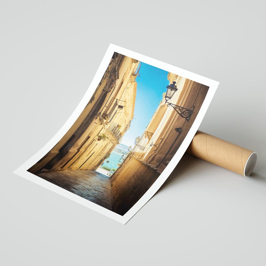 Plakat bez ramy 40x50 - Perspektywa magicznej uliczki - uliczka, perspektywa