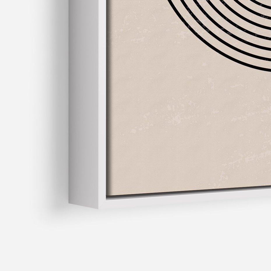 Obraz w ramie 80x120 - Puls Abstrakcji - abstrakcyjne linie, geometria - rama biała