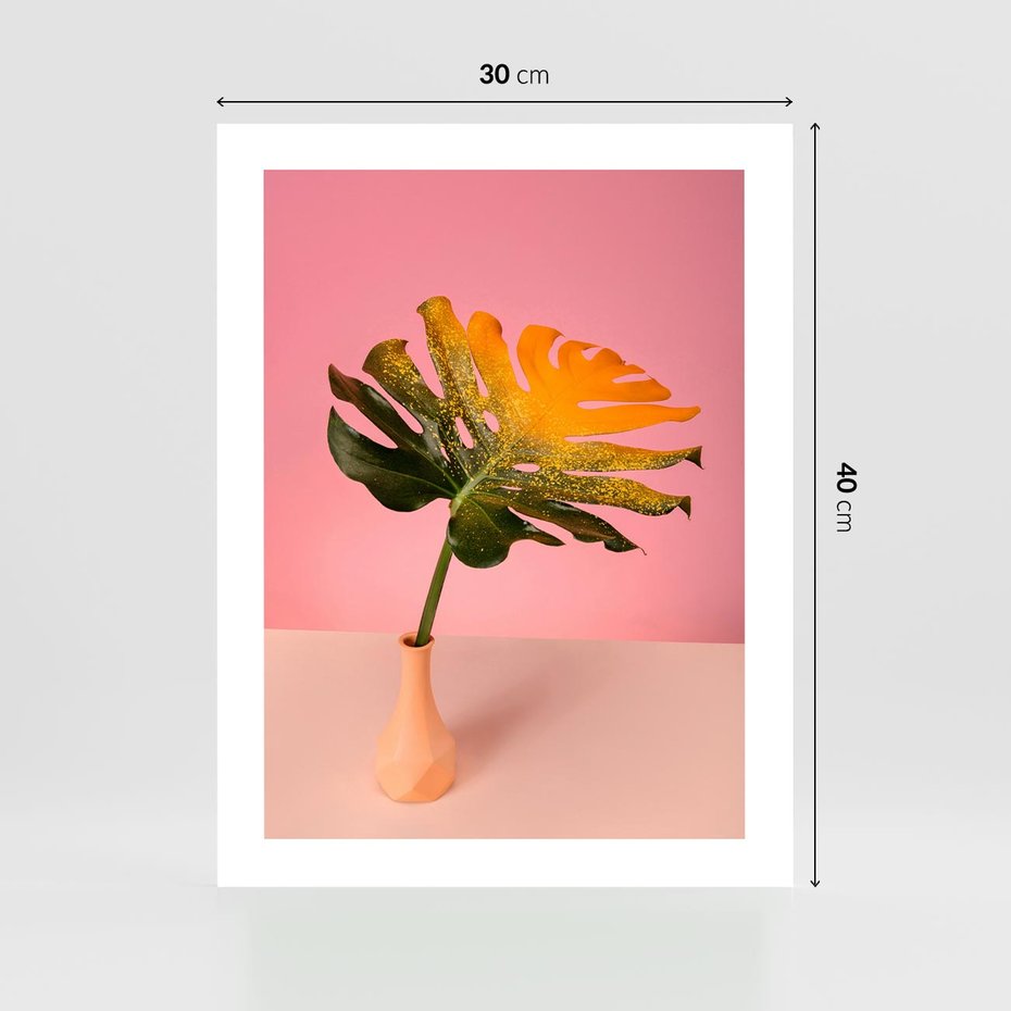 Plakat bez ramy 30x40 - Egzotyczna monstera - monstera, liść