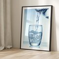 Plakat bez ramy 21x30 - Chłodząca szklanka wody - szklanka, wody