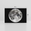 Obraz na płótnie 70x50 - Księżycowa Aura - zdjęcie, ogromny księżyc na czarnym tle