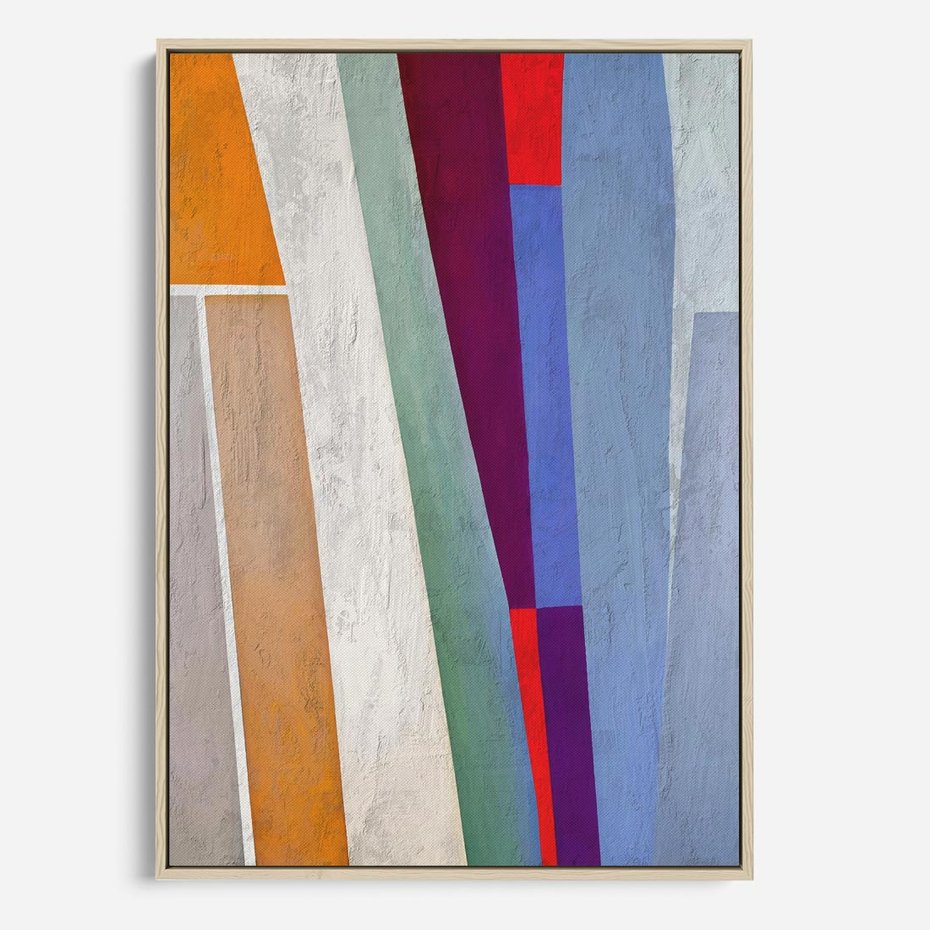 Obraz w ramie 50x70 - Księga Ukrytych Odbić - abstrakcyjne dziwne kształty, olejny obraz - rama drewno