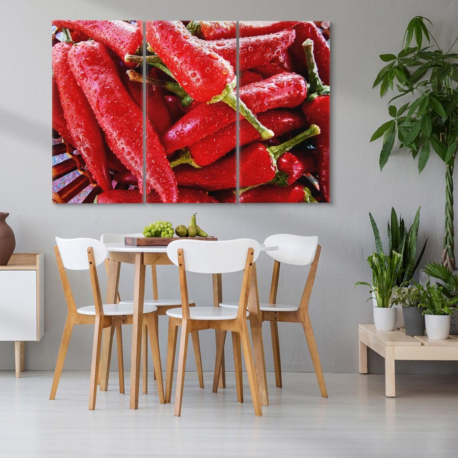 Obraz na płótnie 120x80 - Czerwone Papryczki - czerwone, papryczki