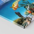 Obraz na płótnie 40x40 - Podwodna rafa koralowa: kolorowy oceanowy świat - rafa, koralowa