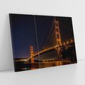 Obraz na płótnie 120x80 - Golden Gate nocą - USA - Golden Gate, noc