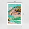 Plakat bez ramy 50x70 - Na Zboczu - akwarela, nadmorski pejzaż