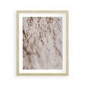 Plakat w ramie 40x50 - Cień Gałęzi - beżowa ściana, cień gałęzi - rama drewno