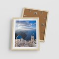 Plakat w ramie 40x50 - Błękitne Przezycia - Santorini, morze - rama drewno