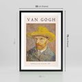 Plakat w ramie 50x70 - Autoportret van Gogha - van gogh, autoportret - rama czarna