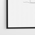 Obraz w ramie 50x70 - Tajemnicza Harmonia - sztuka one line, monstera - rama czarna