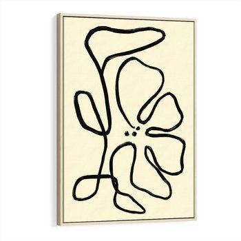 Obraz w ramie 70x100 - Zaklęte Aberracje - abstrakcyjna sztuka, przypominająca kwiat - rama drewno