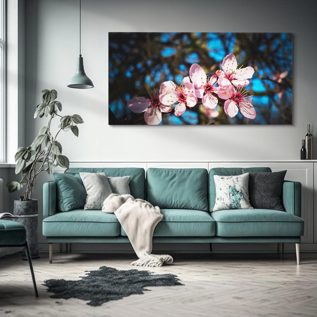 Obraz na płótnie 120x60 - Kwiatowe piękno w pełnym rozkwicie - kwiat, kwiaty