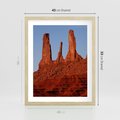 Plakat w ramie 40x50 - Wielki Kanion - majestat pustyni - Wielki Kanion, pustynia - rama drewno