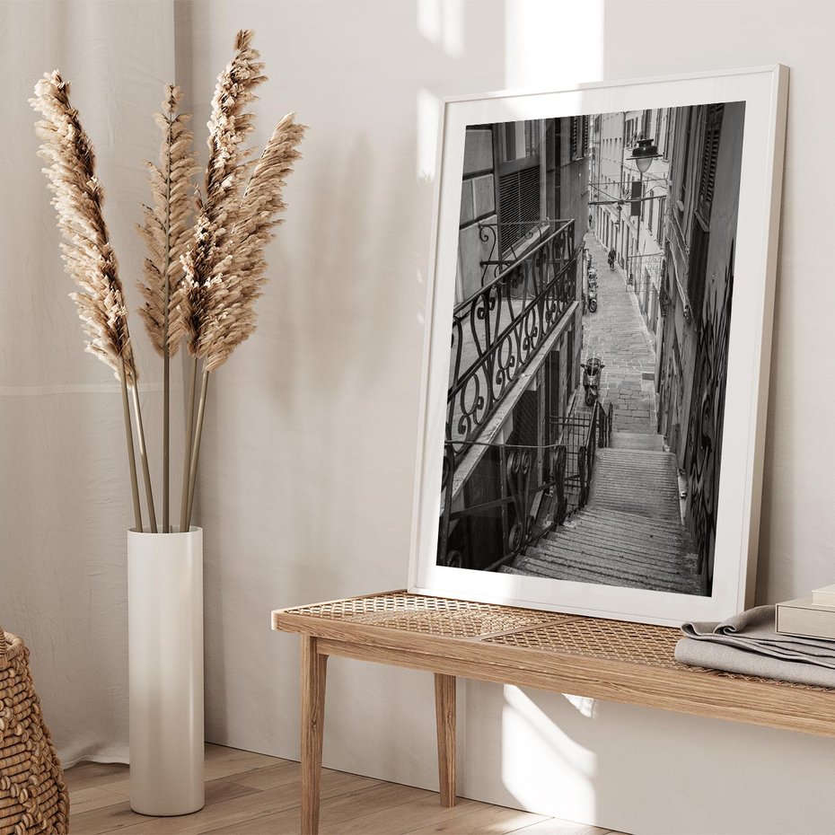 Plakat bez ramy 40x50 - Magiczne spacery - uliczka, perspektywa