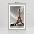 Plakat w ramie 50x70 - Echa Wieży Eiffla - wieża, Eiffla - rama drewno