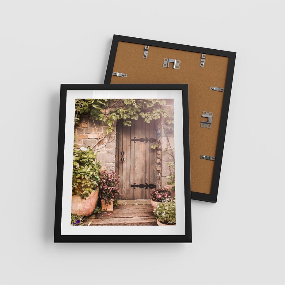 Plakat w ramie 40x50 - Wyjątkowy Klimat - drzwi, stare - rama czarna