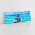 Obraz na płótnie 120x40 - Molo na Plaży Morza - molo, plaża