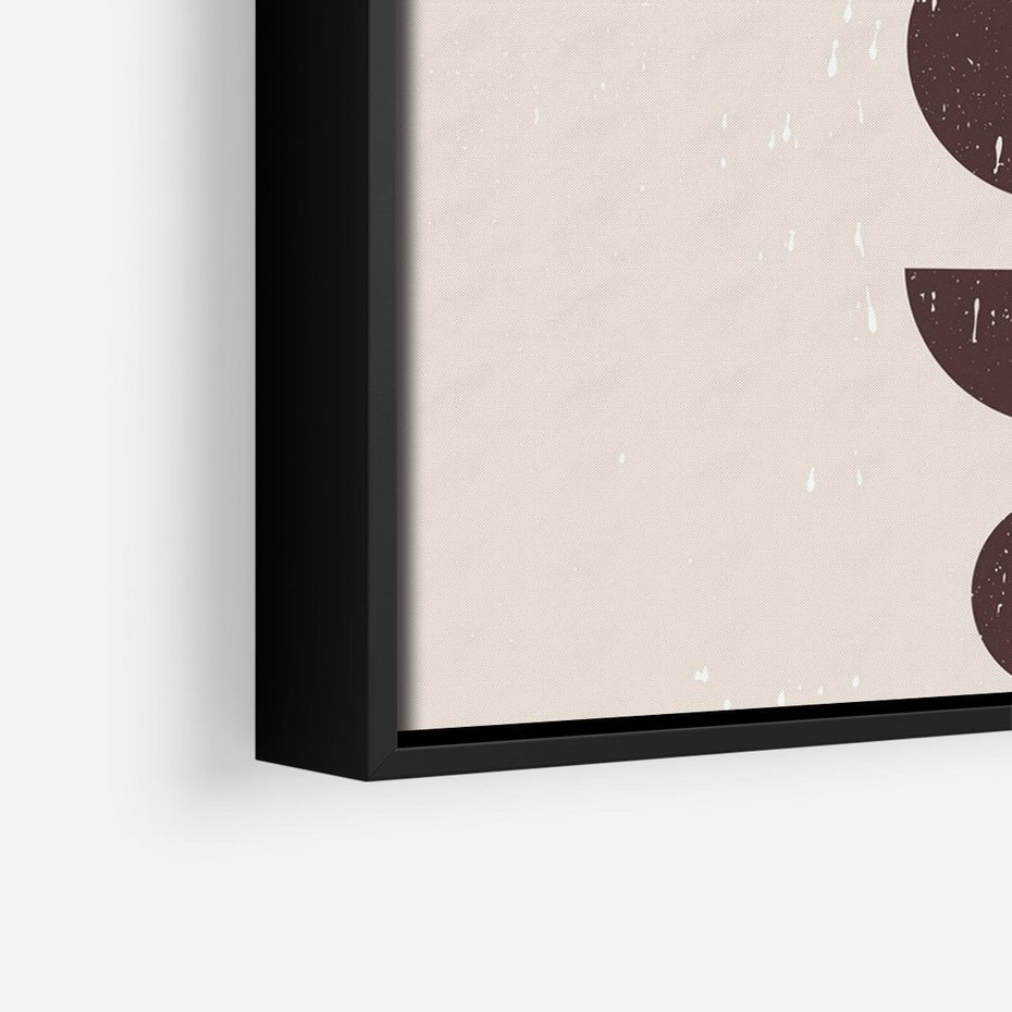 Obraz w ramie 70x100 - Migocące Granice - mid century styl, nowoczesna grafika - rama czarna
