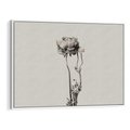 Obraz w ramie 100x70 - Cień Kwiatowej Delikatności - kwiat, cień - rama biała