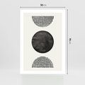 Plakat bez ramy 50x70 - Tajemnicza Kompozycja - abstrakcyjne czarno białe formy, minimalizm