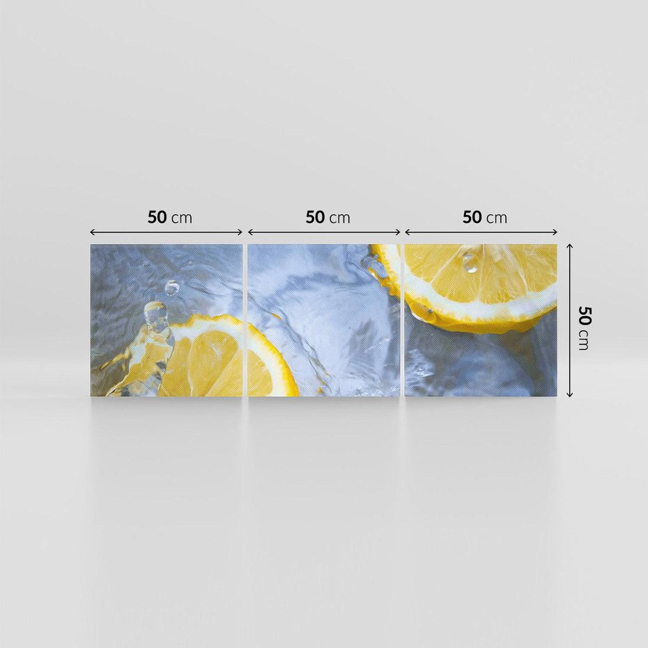 Obraz na płótnie 150x50 - Cytryny Kwasowa Świeżość - cytryny, owoce