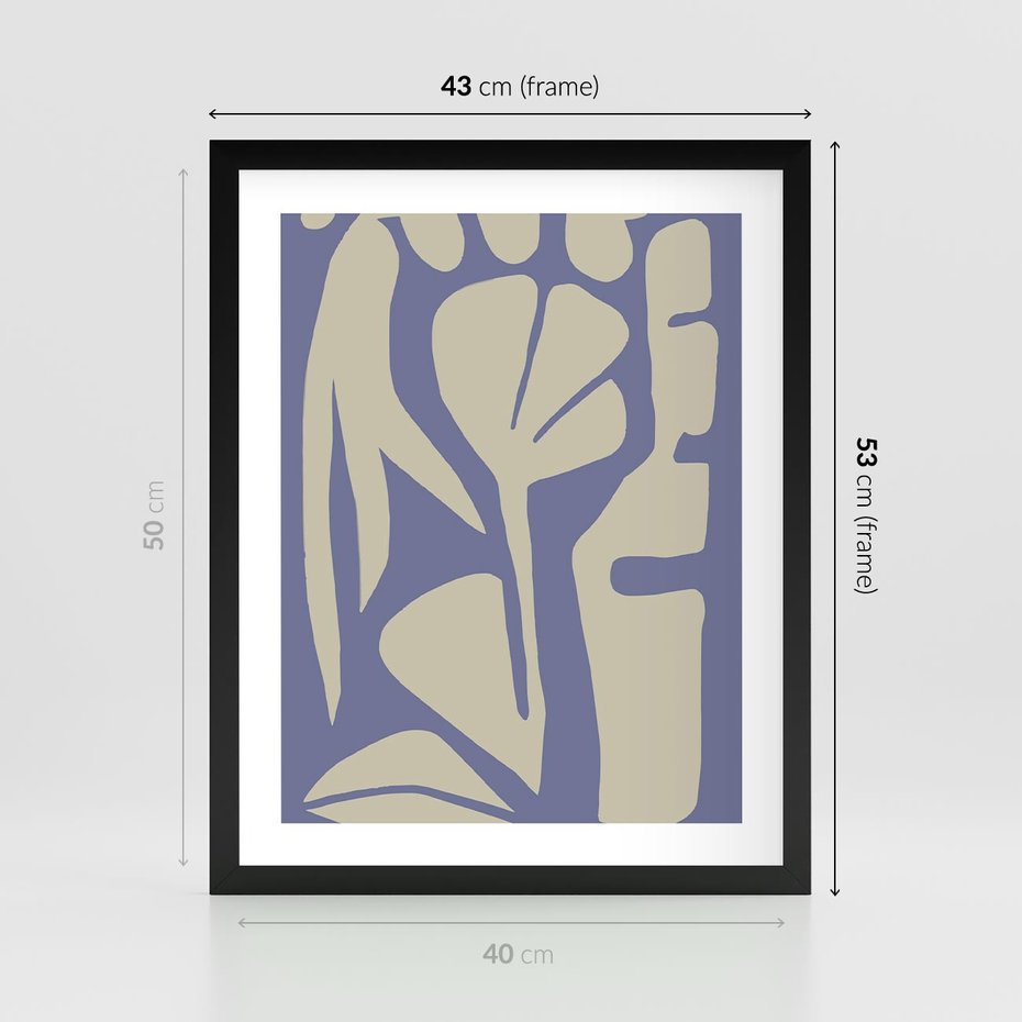 Plakat w ramie 40x50 - Echa Wizualnej Transcendencji - skandynawski styl, plakat - rama czarna