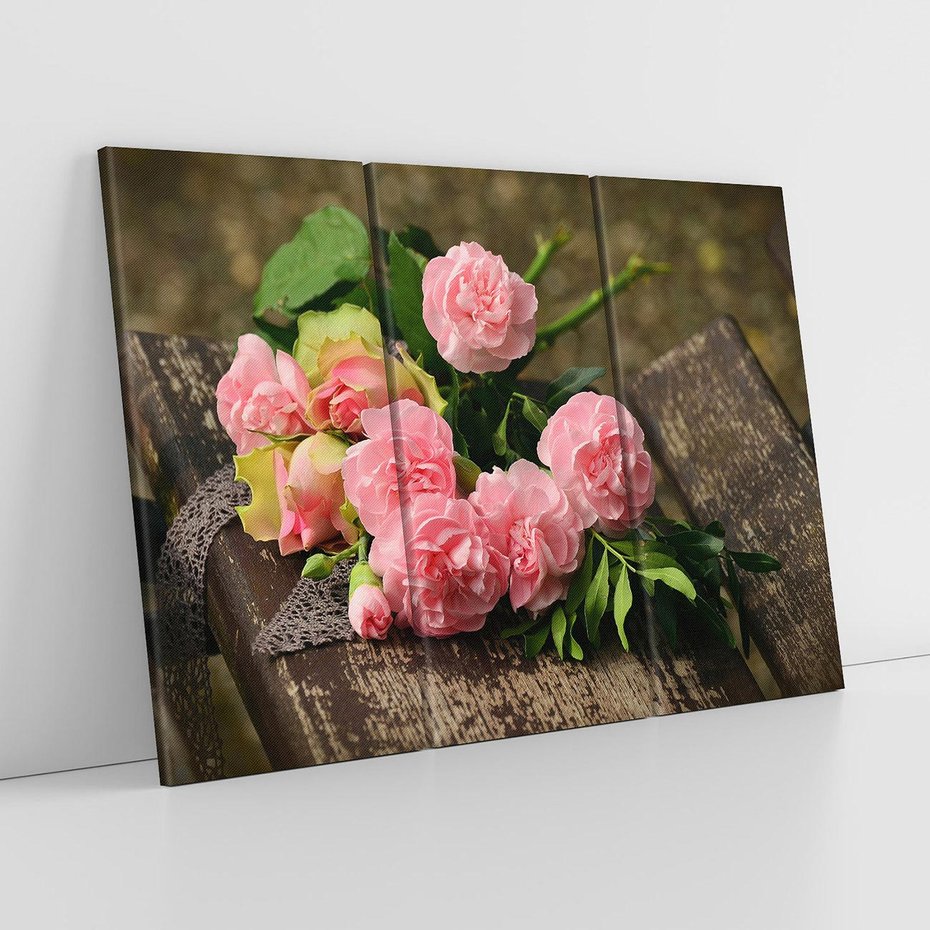 Obraz na płótnie 120x80 - Różowe Piękno - róże, kwiaty