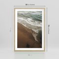 Plakat w ramie 50x70 - Spokój nad plażą - plaża, morze - rama drewno