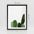Plakat w ramie 40x50 - Minimalizm Natury - kaktus, zbliżenie - rama czarna